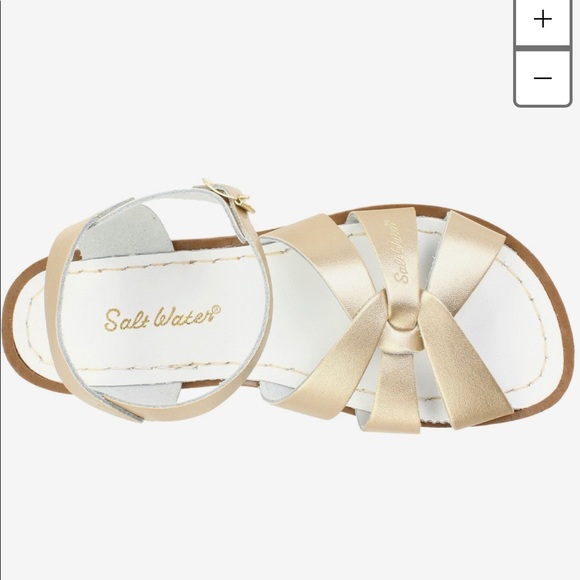 Salt Water Sandals by Hoy Shoes - Gold Saltwater sandals, 7 women/5 youth